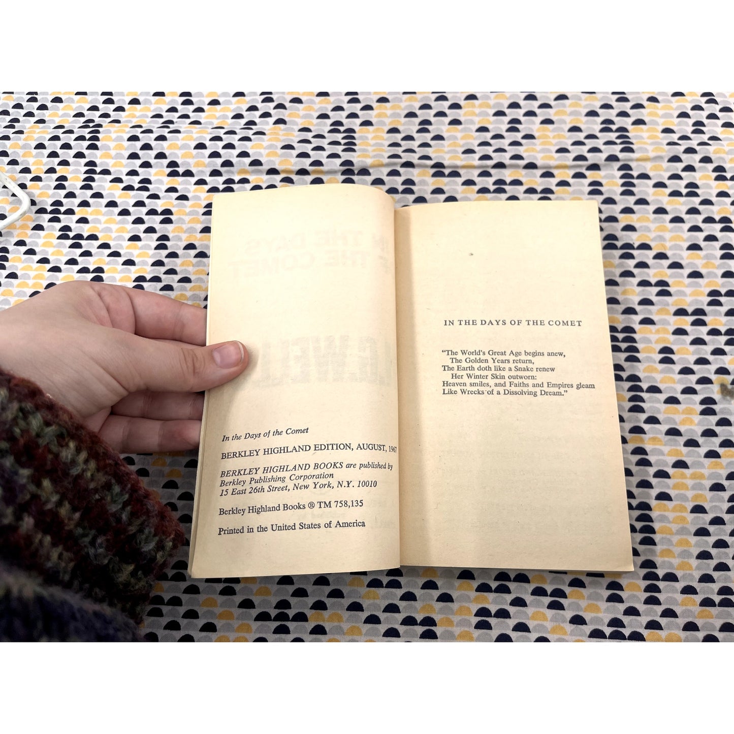 In The Days of the Comet - H.G. Wells - Vintage Paperback - Berkeley Highland Books