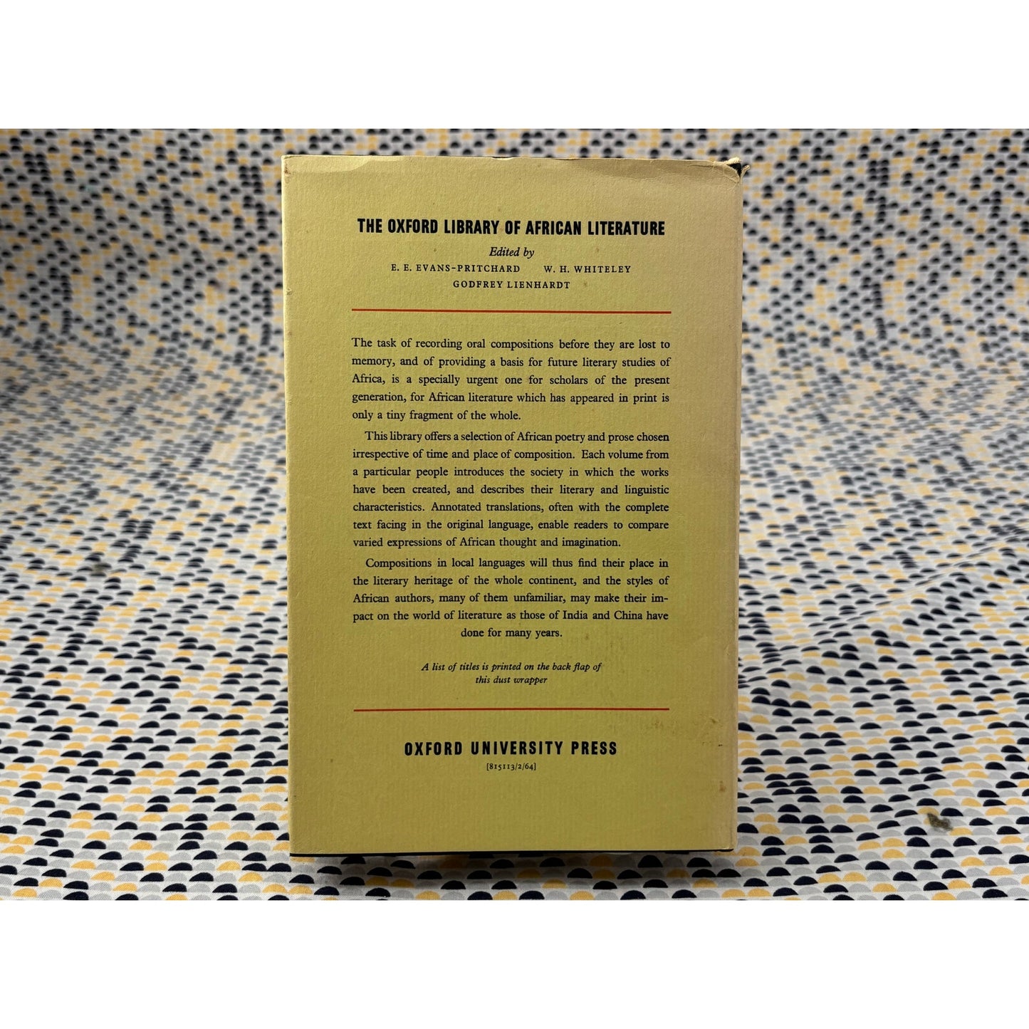 A Selection of African Prose - W.H. Whiteley - Oxford Library of African Literature - Hardcover
