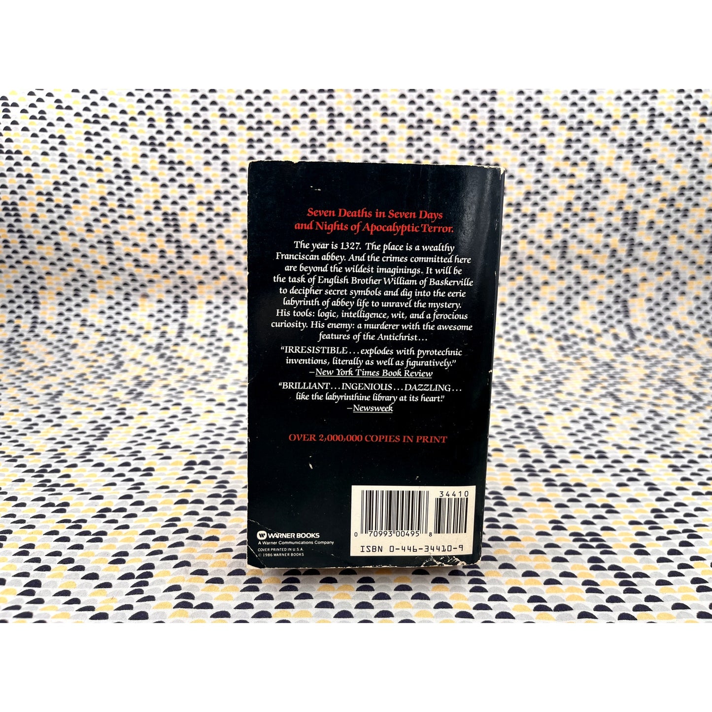 The Name of The Rose -  Umberto Eco - Warner Books - Movie Novelization Movie Tie-In Edition