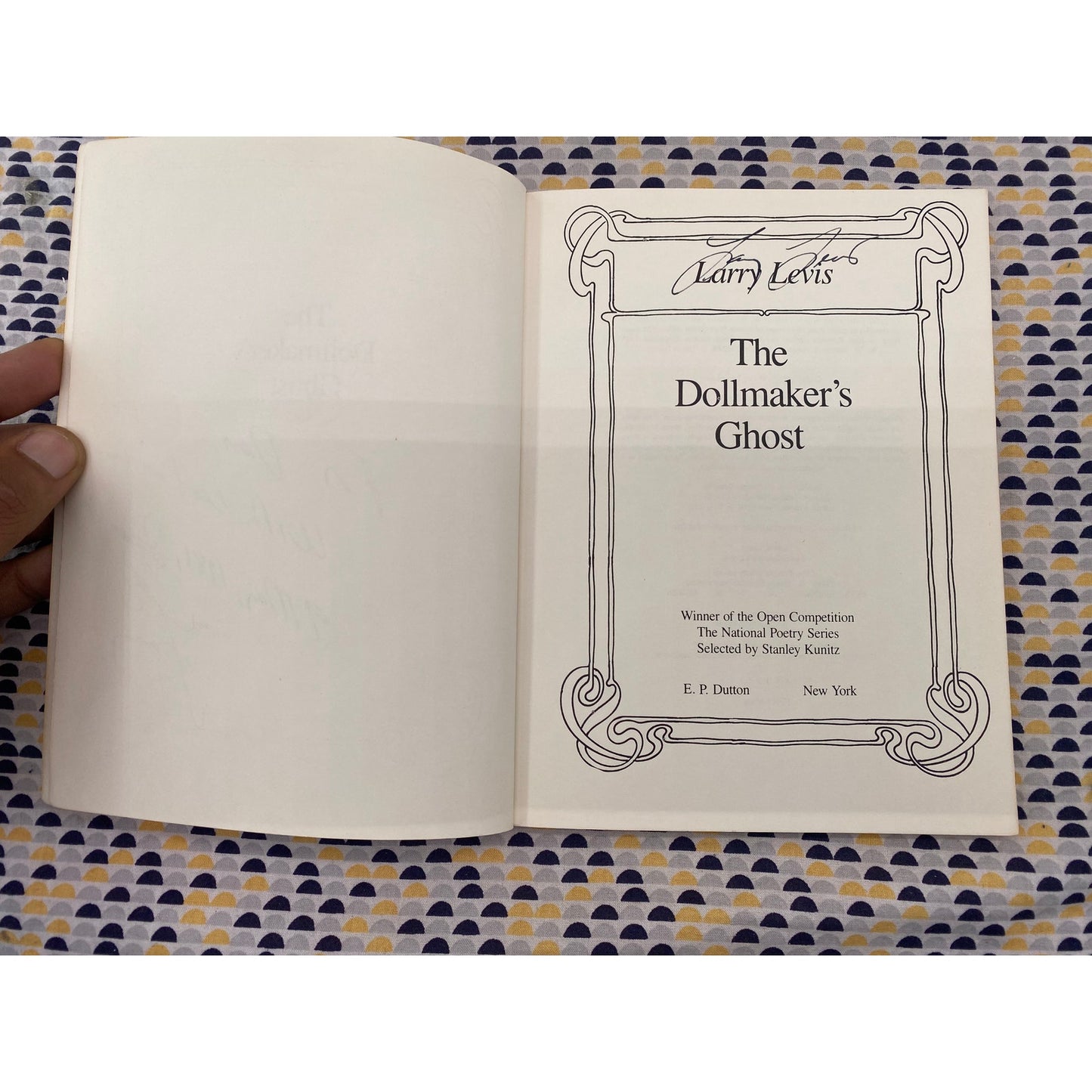 Signed - The Dollmakers Ghost - Larry Levis - Dutton - Paperback