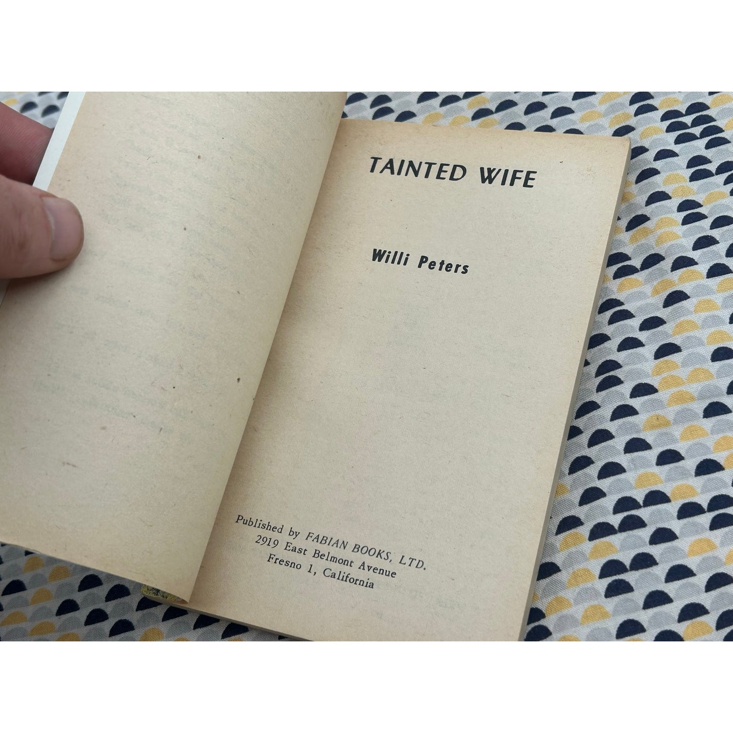 Tainted Wife - Willi Peters - Fabian Books - Sleaze - Vintage Paperbacks