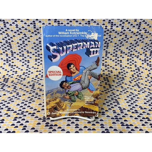 Superman III - William Kotzwinkle - 3 - Vintage Paperback Book - Warner Books Edition