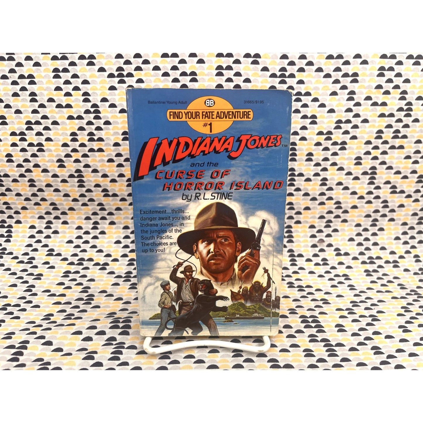 Indiana Jones and the Curse of Horror Island - Find your Fate #1 - R.L. Stine - Vintage Paperback Book - Ballantine Books