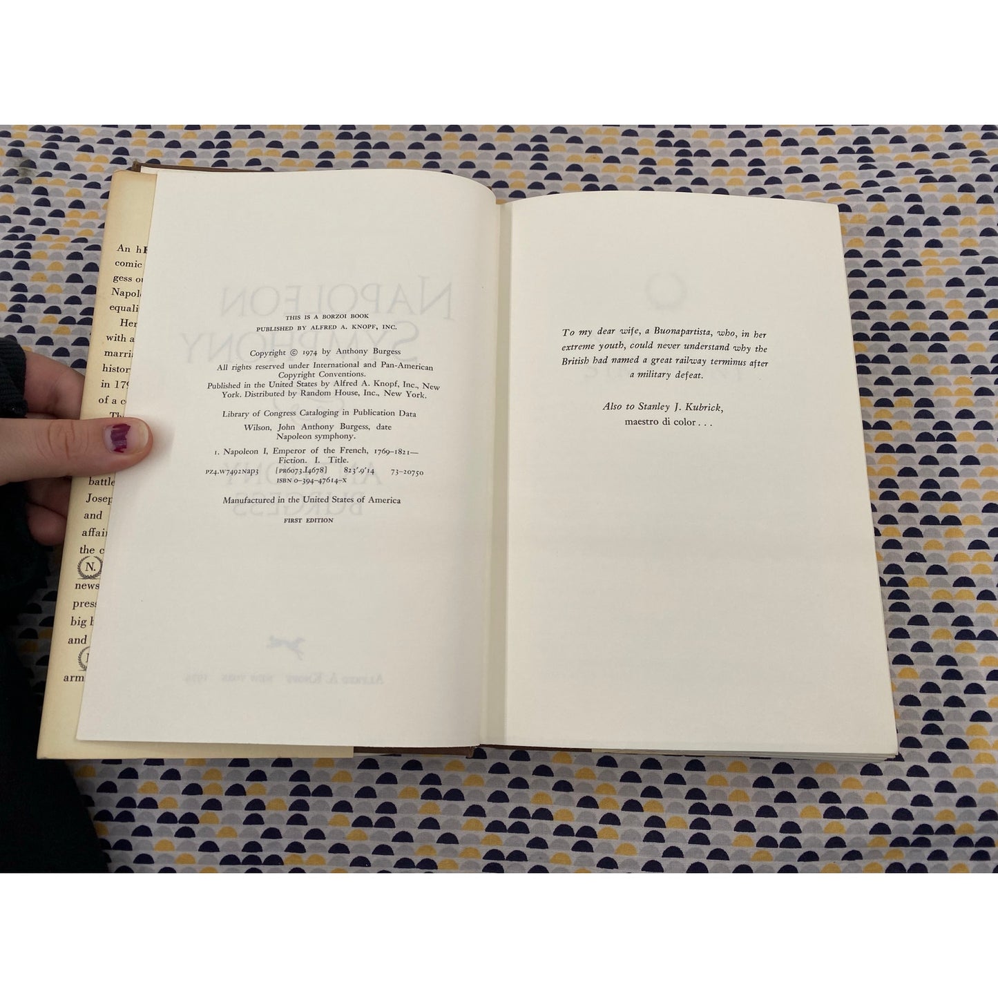 Napoleon Symphony - Anthony Burgess - 1974 Knopf 1st Edition, 1st Printing