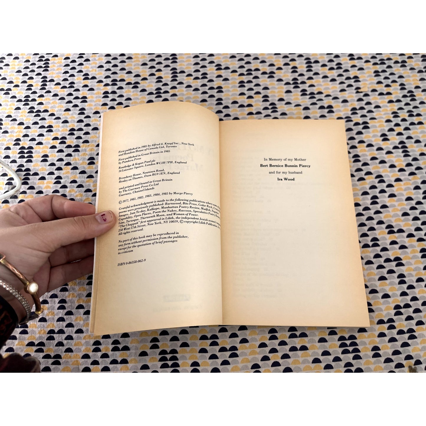 My Mother's Body - Marge Piercy - Pandora Books - Paperback