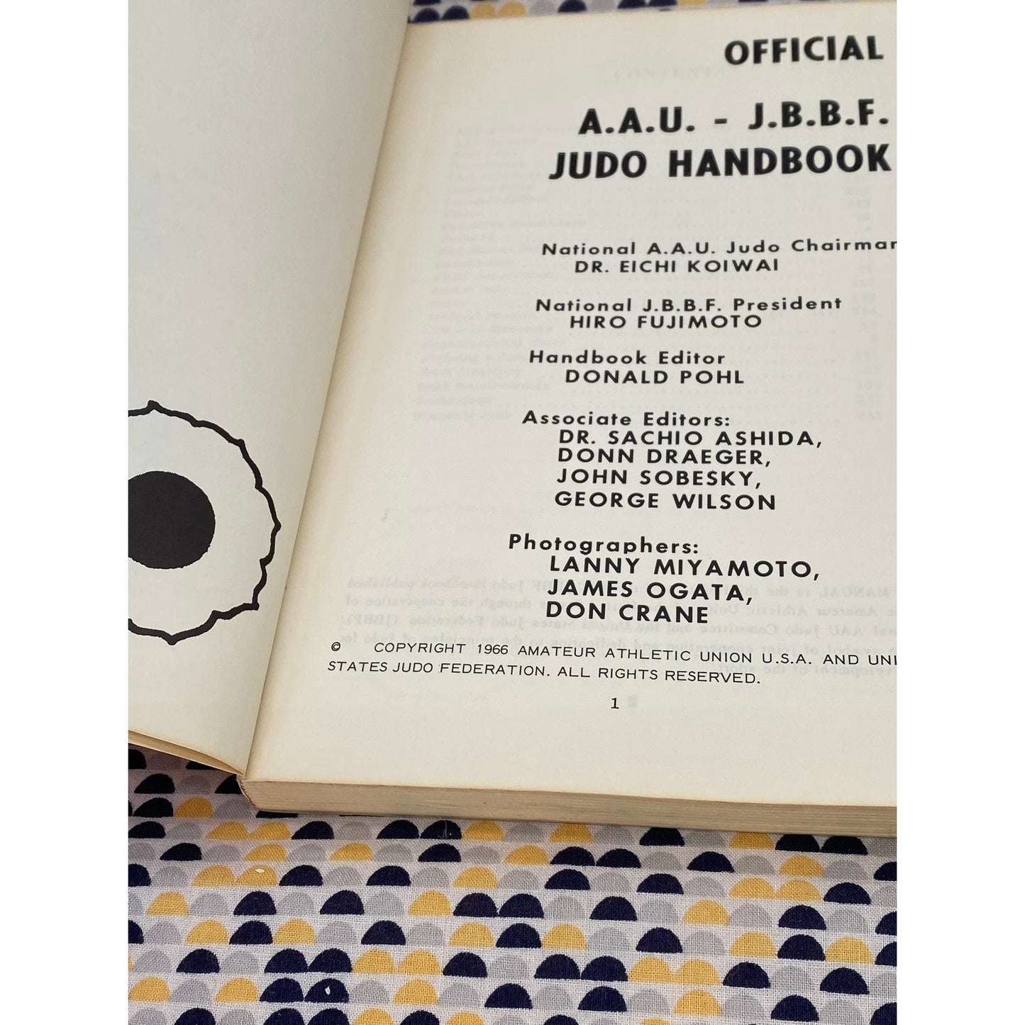 A.A.U.-J.B.B.F. Official Judo Handbook - Donald Pohl, editor - Vintage Paperback Book - Amateur Athletic Union of USA Edition