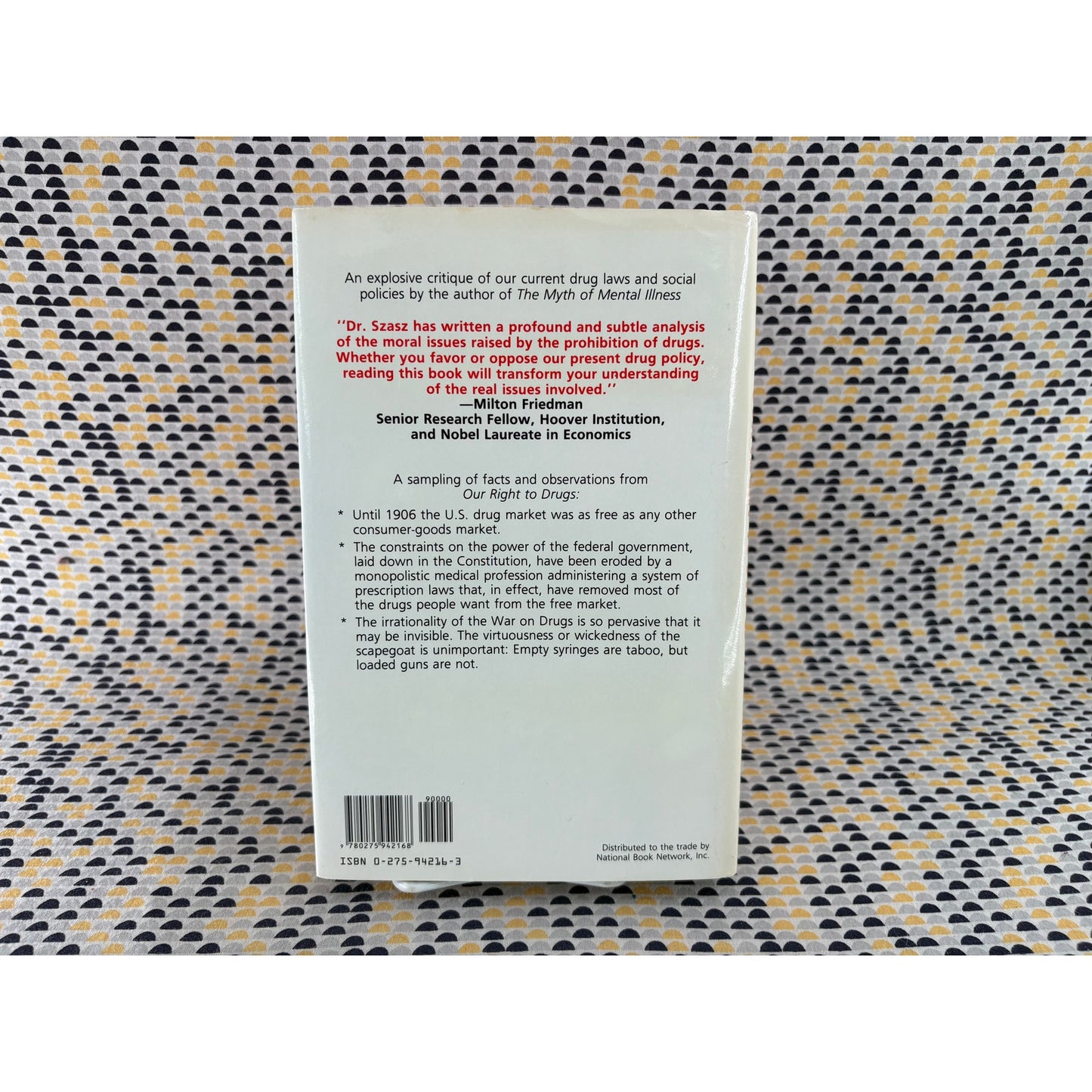 Our Right To Drugs - Thomas Szasz - Praeger - Hardcover