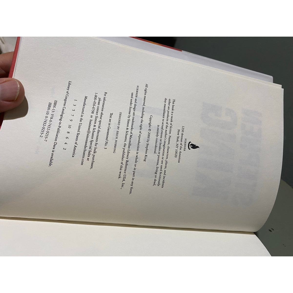 Cell - Stephen King - 1st Edition 1st Printing - Hardcover - Scribner Edition