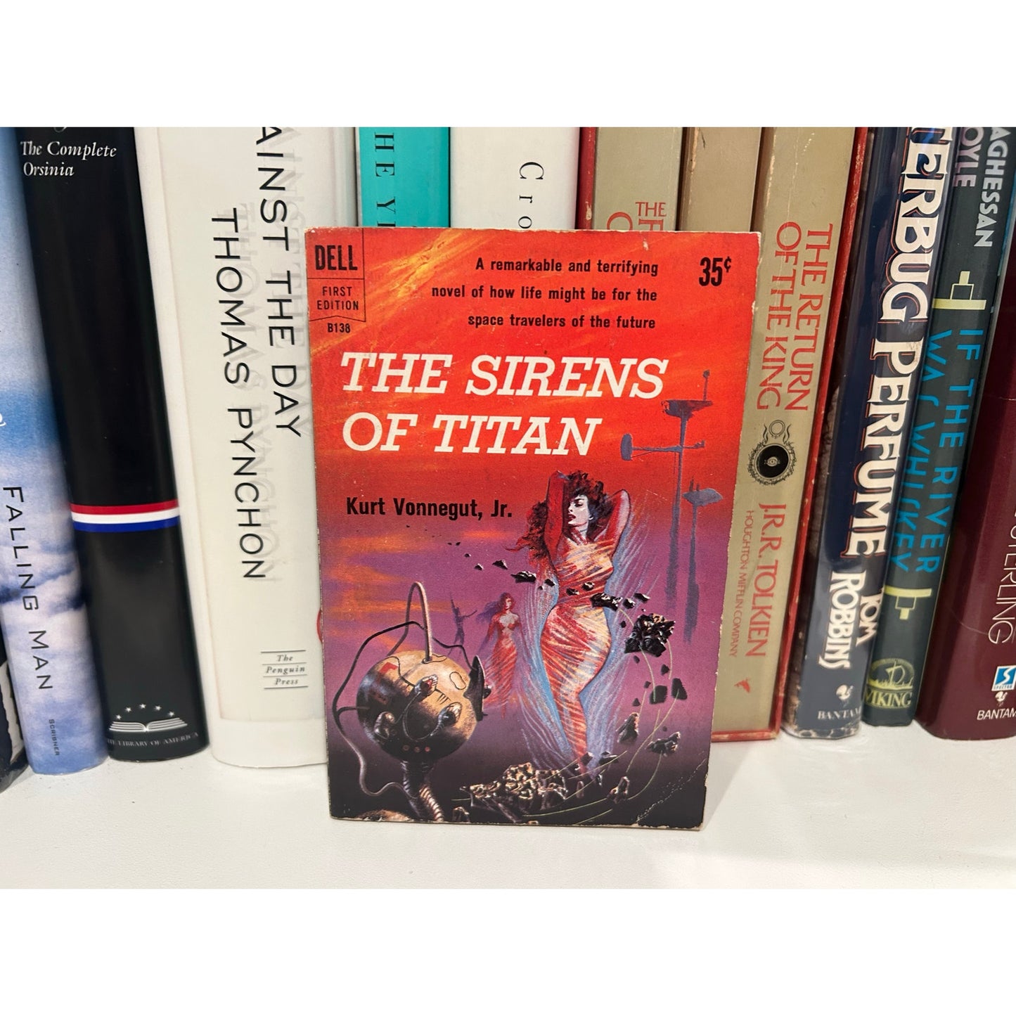 The Sirens of Titan - Kurt Vonnegut Jr. - Vintage Paperback Book - Dell 1st Edition - True First - 1959 - Richard Powers Art