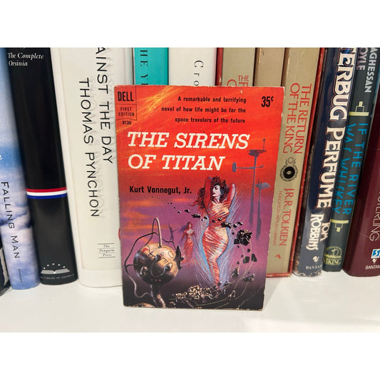 The Sirens of Titan - Kurt Vonnegut Jr. - Vintage Paperback Book - Dell 1st Edition - True First - 1959 - Richard Powers Art