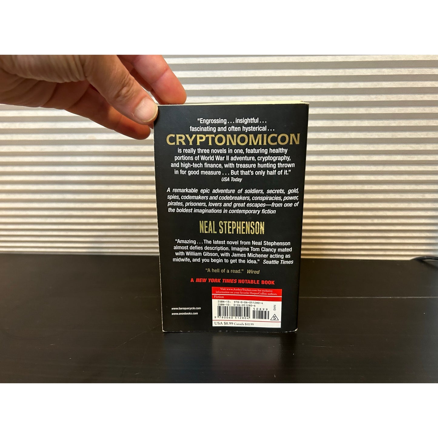 Cryptonomicon - Neal Stephenson - Vintage Paperback Book - Avon Edition