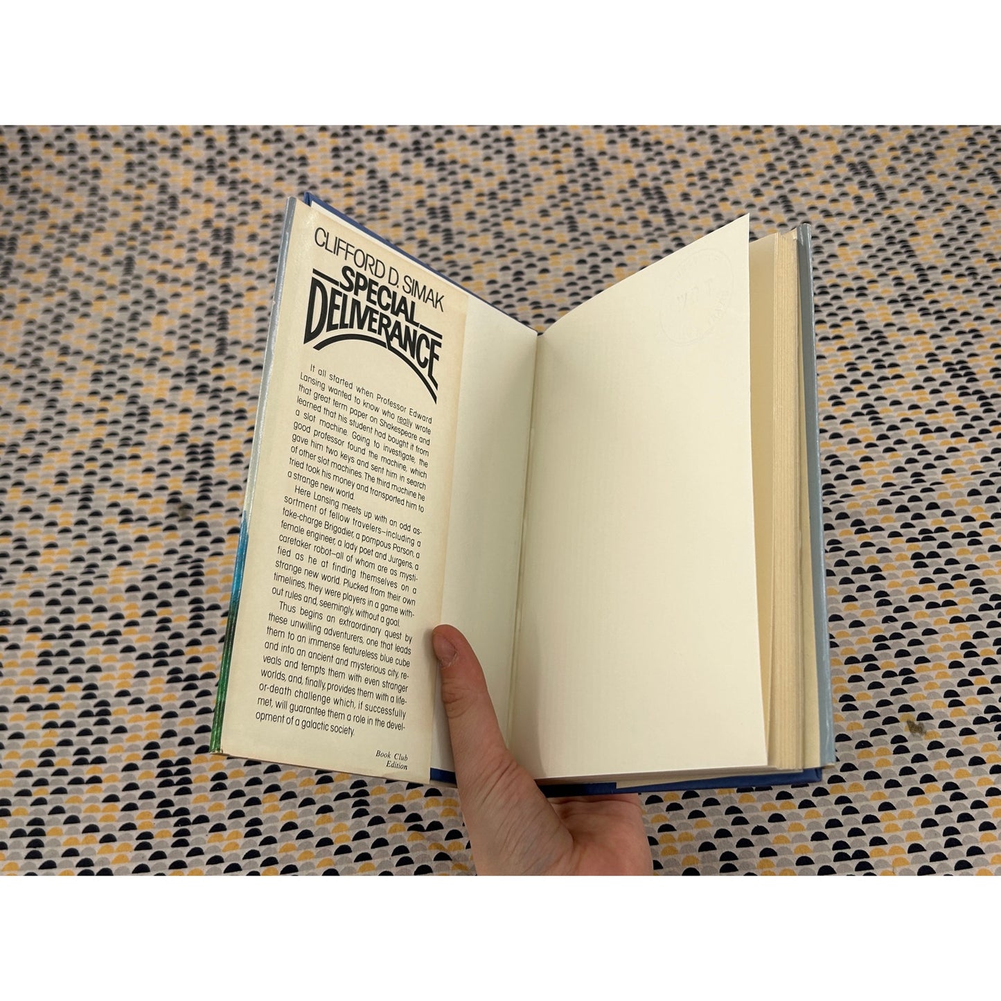 Special Deliverance - Clifford Simak - Del Rey Book - Hardcover - Club Edition