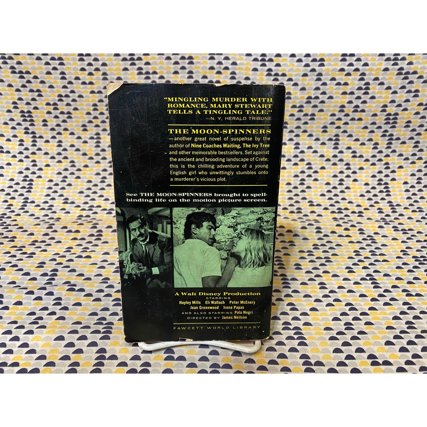 The Moon-Spinners - Mary Stewart - Walt Disney Movie Tie-In - Vintage Paperback Book - Crest/Fawcett World Library Edition