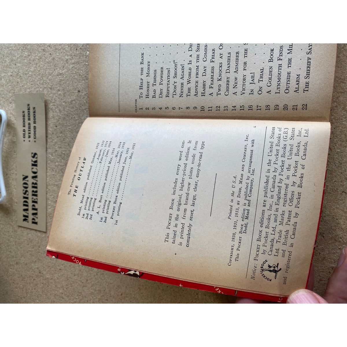 The Outlaw - Max Brand - Pocket 797 - Vintage Paperbacks