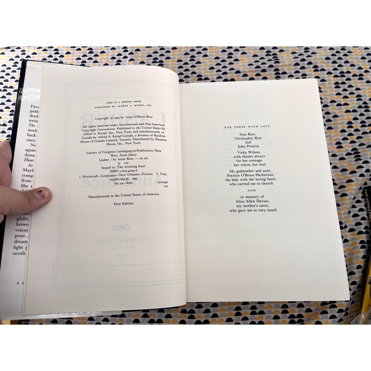 Lasher - Anne Rice - Knopf - Hardcover - 1st Edition