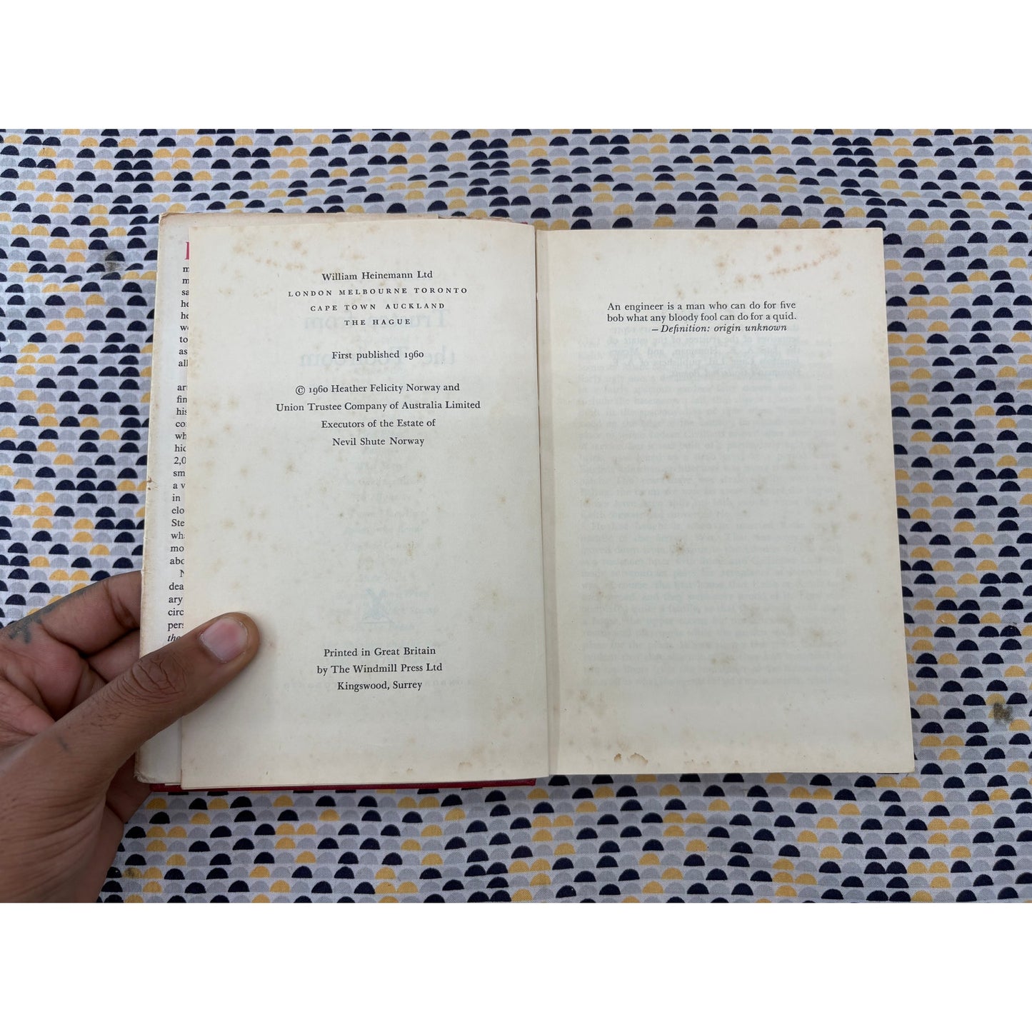 Trustee From The Toolroom - Nevil Shute - Heinemann - Hardcover