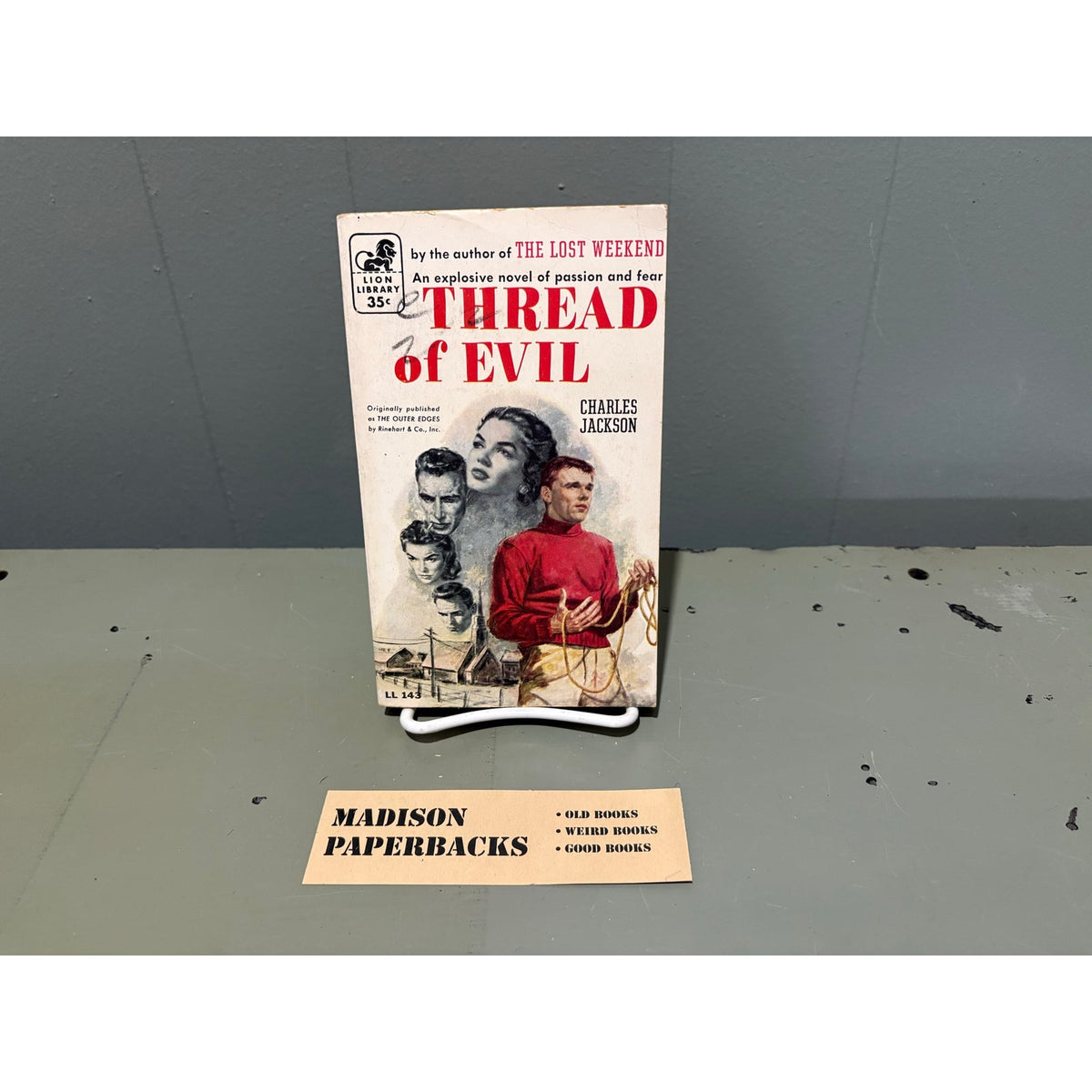 Thread of Evil - Charles Jackson - Lion 143 - Vintage Paperbacks