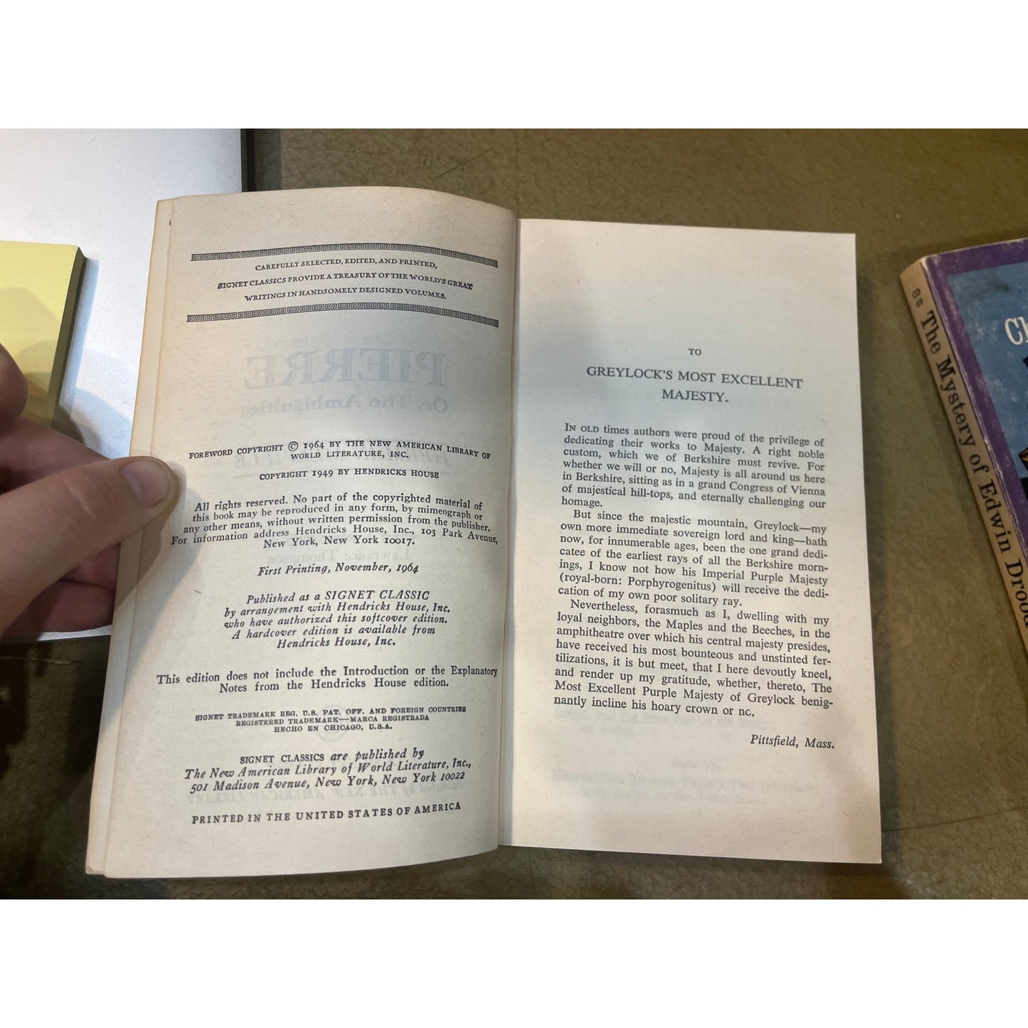 Pierre or the Ambiguities - Herman Melville - Signet Classic -  Paperback
