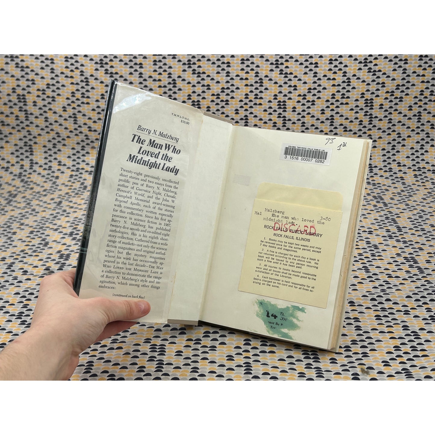 The Man Who Loved The Midnight Lady - Barry Malzberg - Doubleday -EX LIBRARY COPY