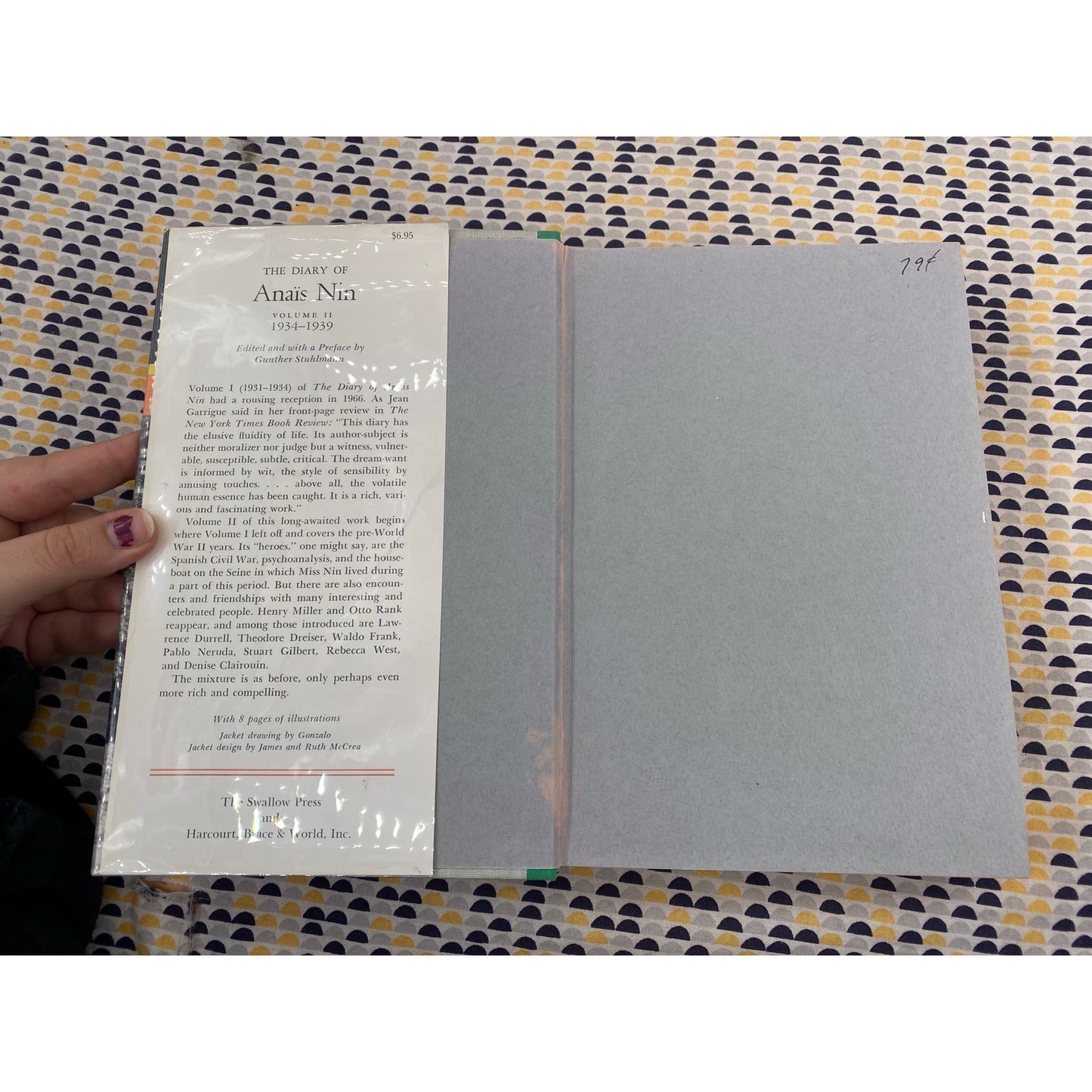 The Diary of Anais Nin - Volume 2 - 1934-1939 - Hardcover - 1st Edition - Swallow Press - Vintage Paperback Book - Harvest Edition