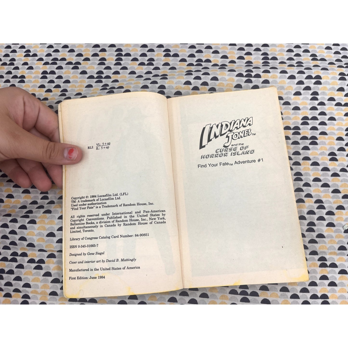 Indiana Jones and the Curse of Horror Island - Find your Fate #1 - R.L. Stine - Vintage Paperback Book - Ballantine Books