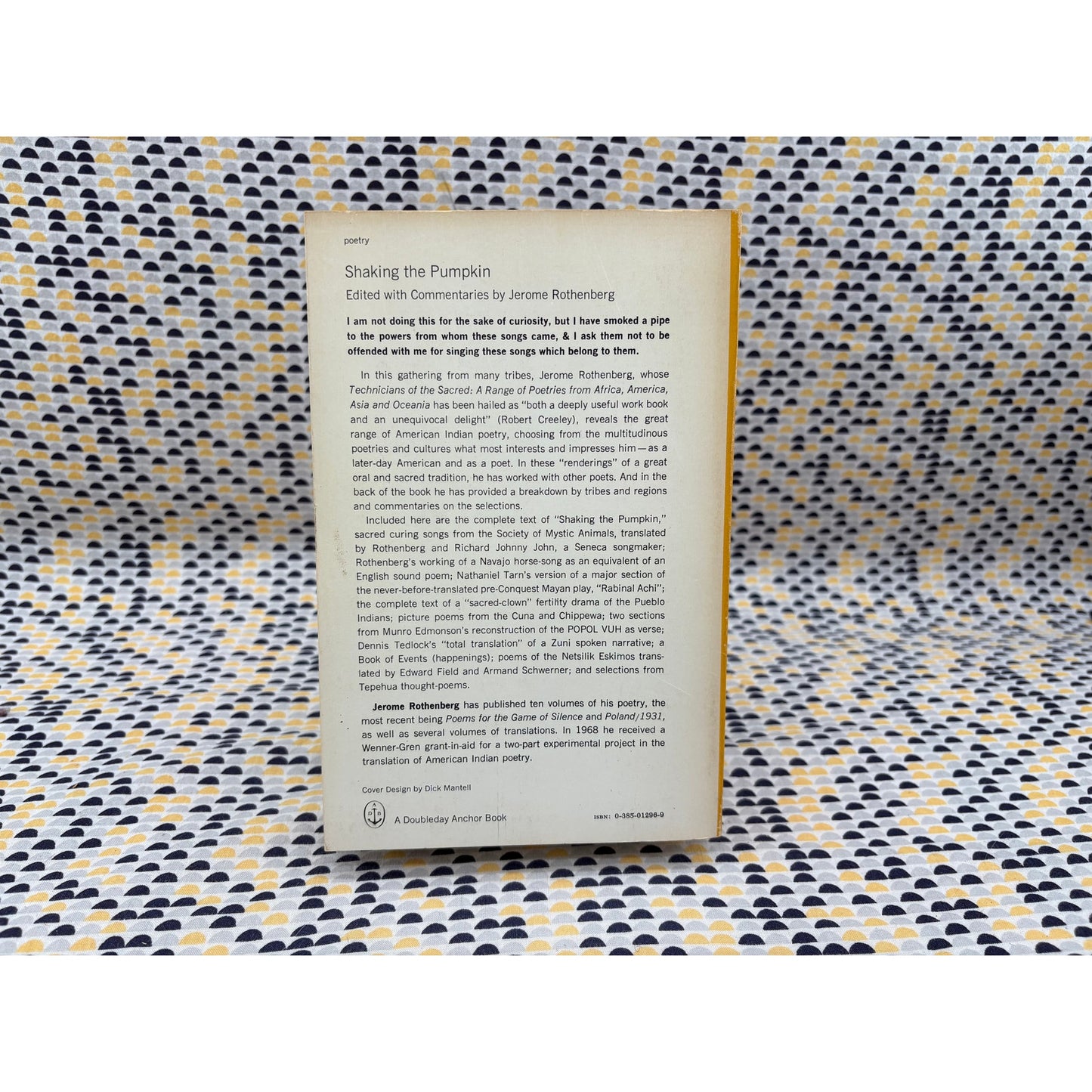 Shaking The Pumpkin - Jerome Rothenberg - Anchor - Paperback