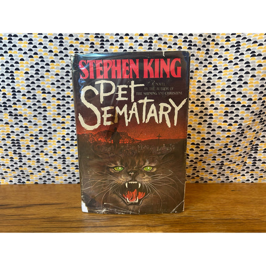 Pet Sematary - Stephen King - Vintage Hardcover - 1983 Doubleday - O21 Gutter
