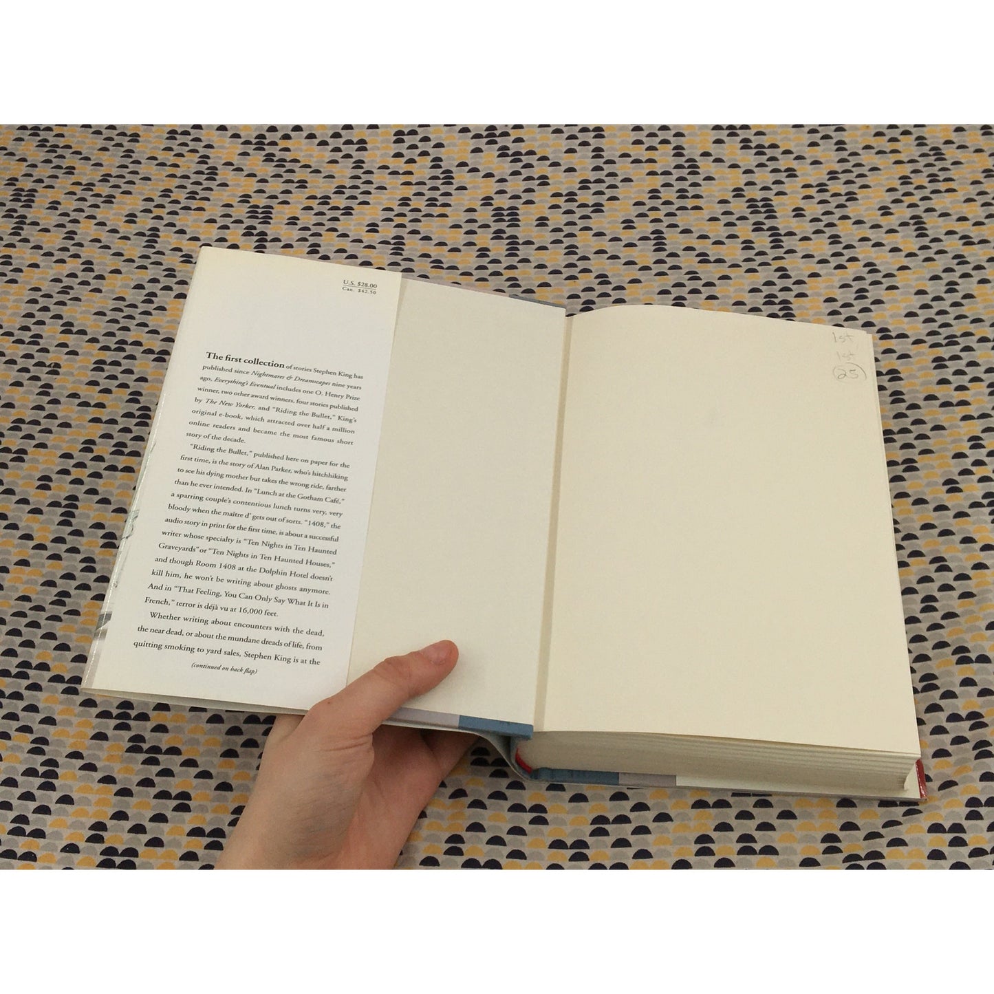 Everything's Eventual - Stephen King - Scribner - Hardcover - 1st Edition, 1st Printing