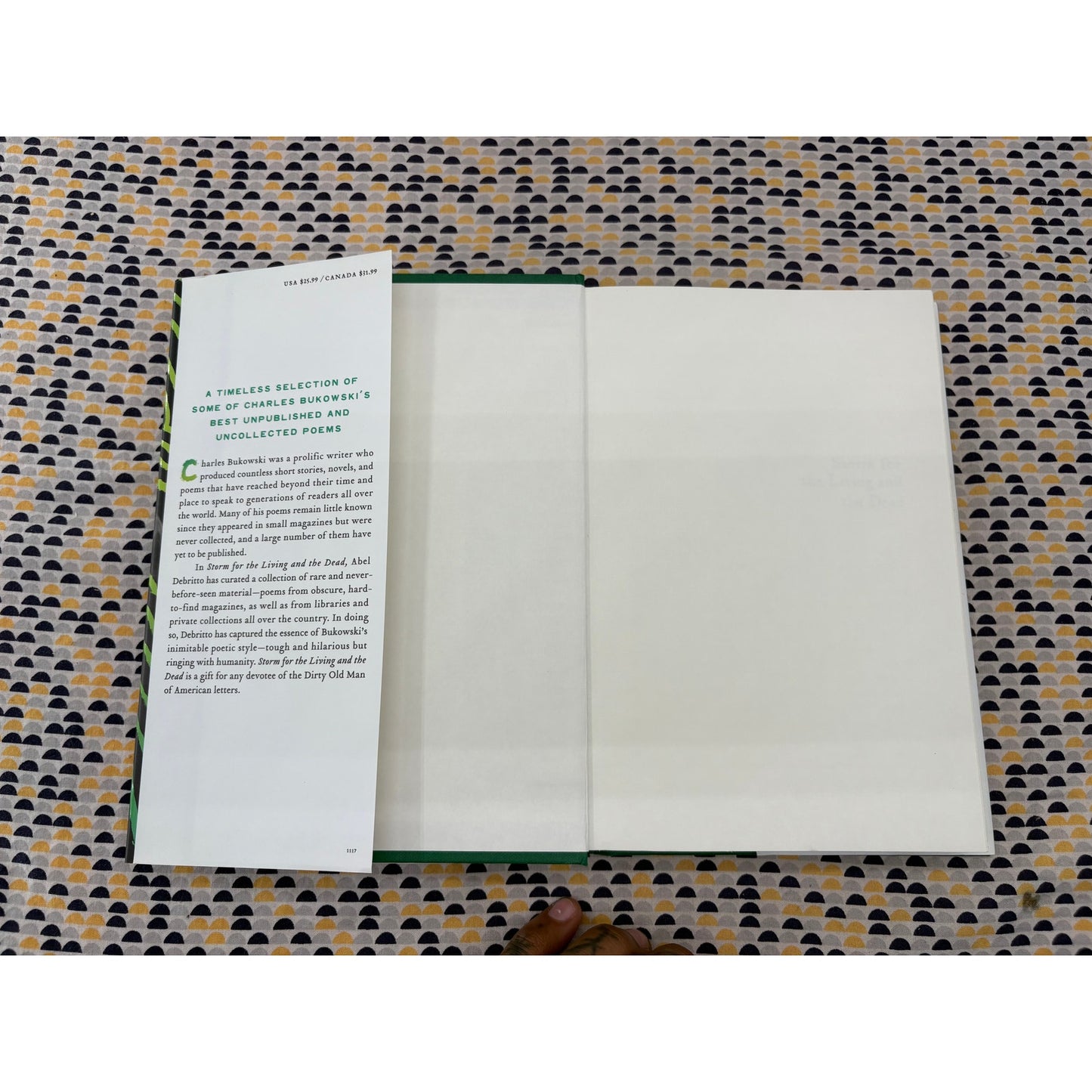 Storm For The Living And The Dead - Charles Bukowski - Ecco - Hardcover - 1st Edition