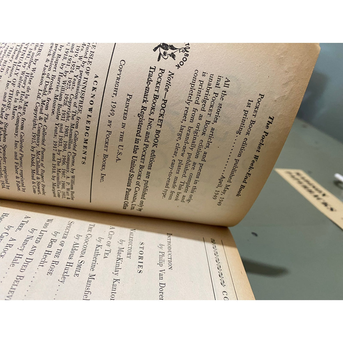 The Pocket Week-End Book - ed. Philip Van Doren Stern - Pocket 586 - Vintage Paperbacks
