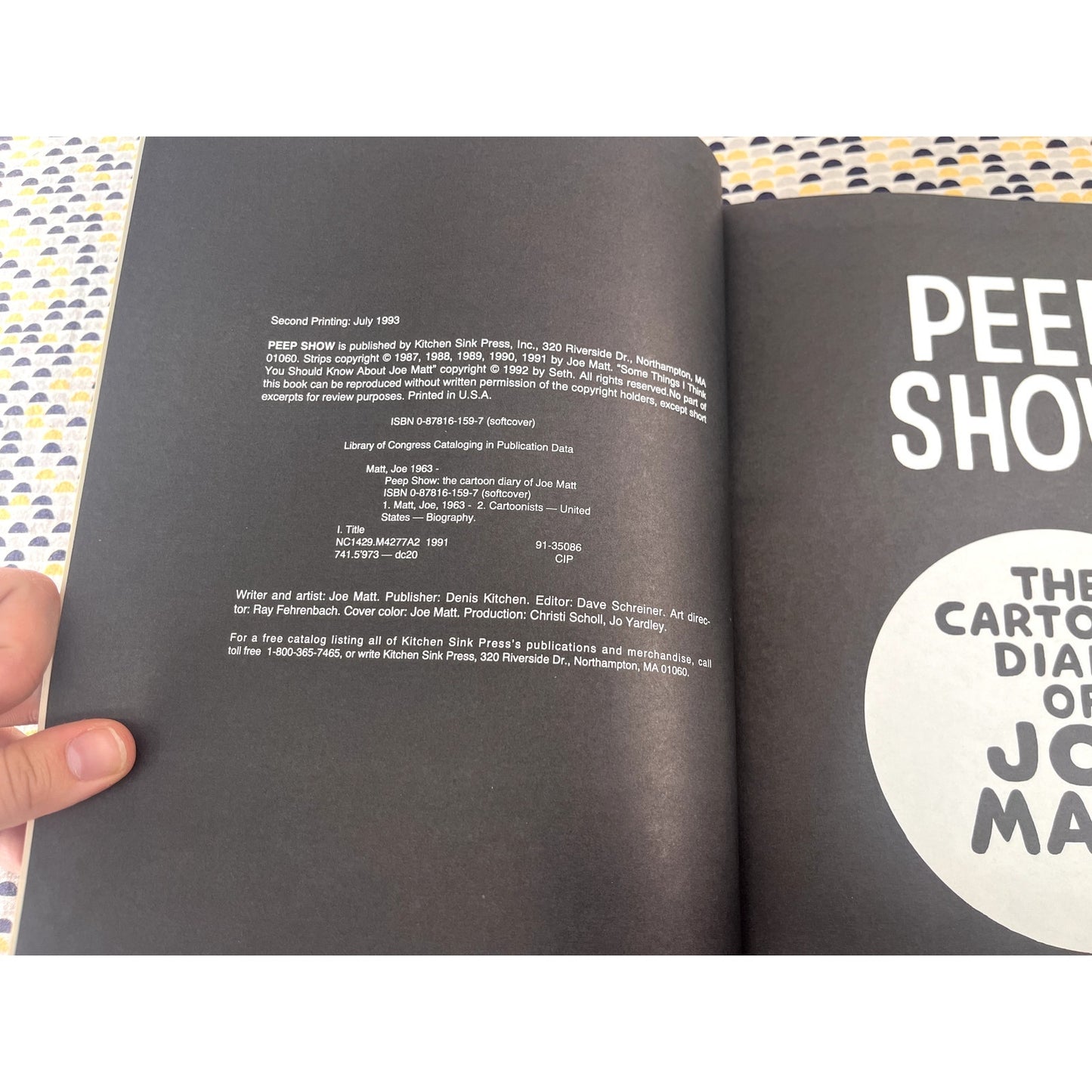 Peep Show - Cartoon Diary of Joe Matt - Kitchen Sink Press - Paperback - 2nd Printing