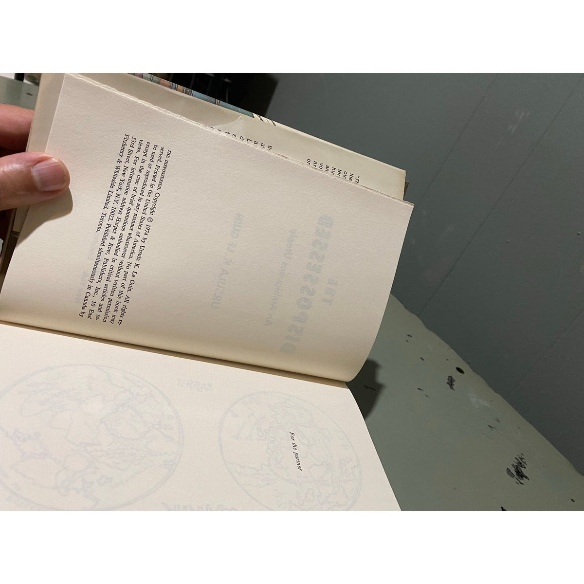 The Dispossessed - Ursula K. LeGuin - Vintage Hardcover Book - Harper and Row - 1974 Book Club Edition