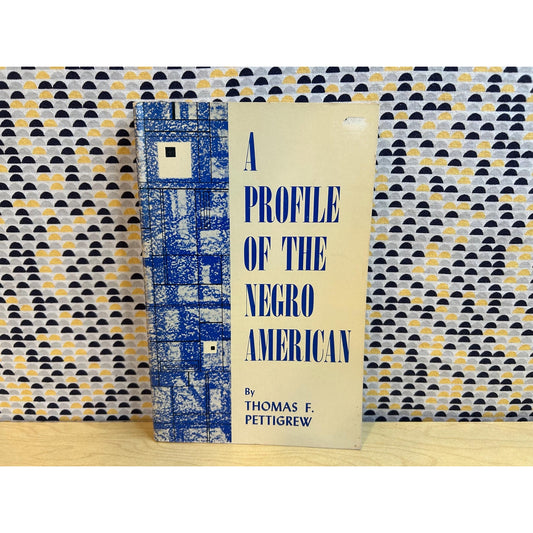 A Profile of the Negro American - Thomas Pettigrew - Vintage Paperback - Van Nostrand Edition