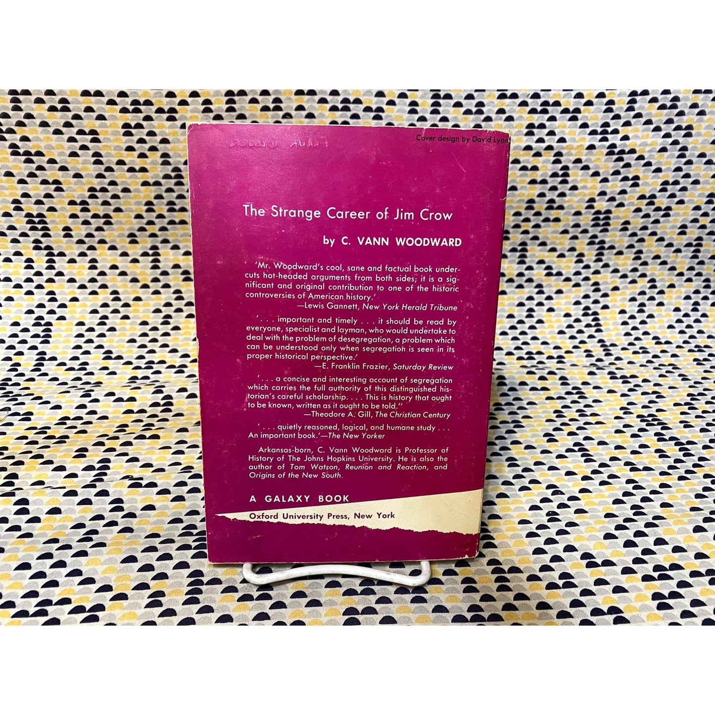 The Strange Career Of Jim Crow - C. Vann Woodward - Galaxy Book - Paperback