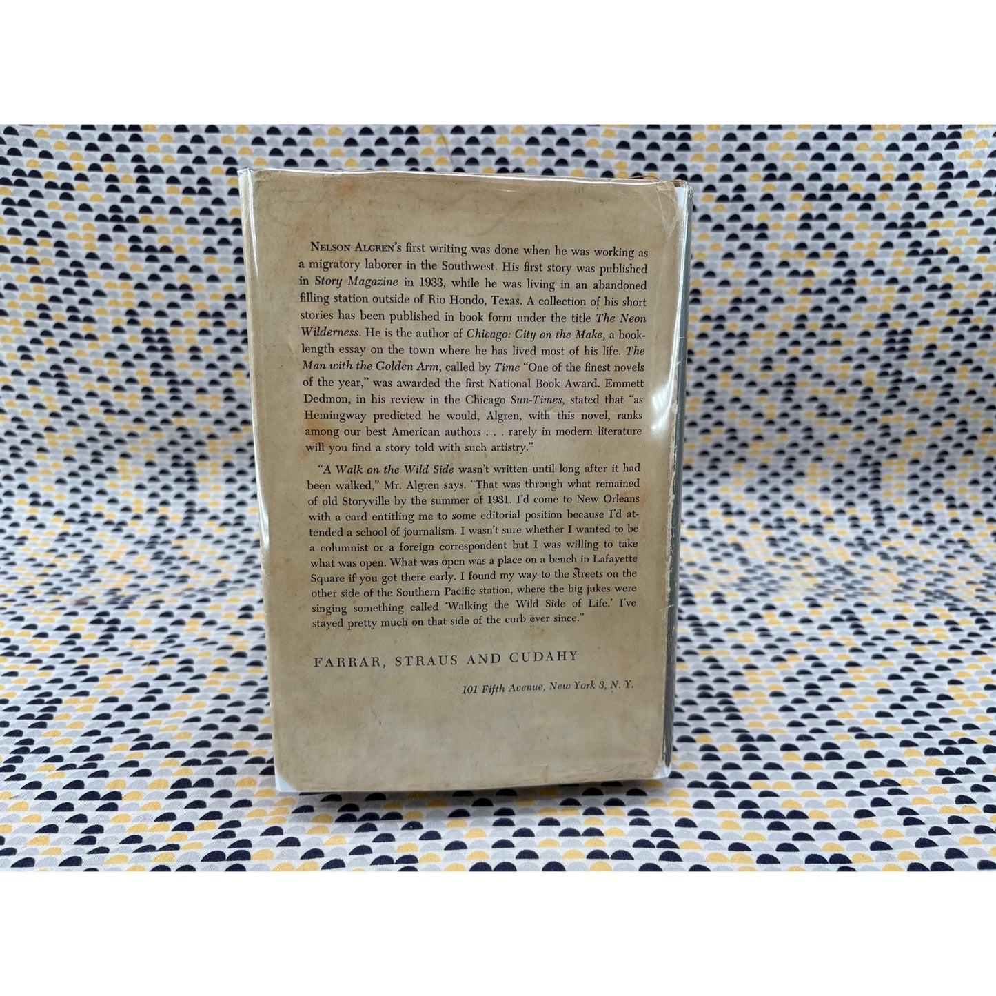 A Walk On The Wild Side - Nelson Algren - Farrar Straus - Hardcover - 1st Edition 1st Printing