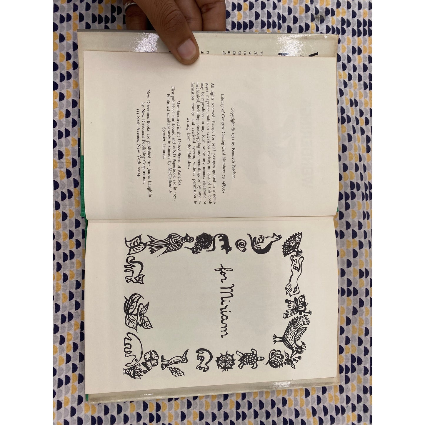 Wonderings - Kenneth Patchen - New Directions - Hardcover