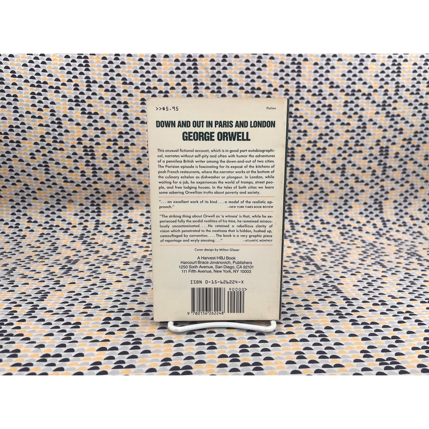 Down and Out in Paris and London - George Orwell - Harvest Books - Paperback