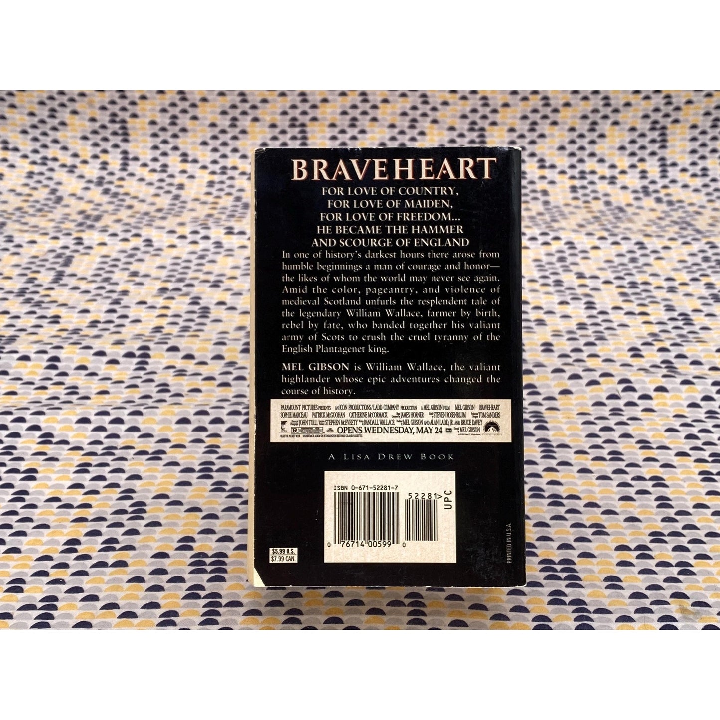 Braveheart - Randall Wallace Movie Tie In Edition - Pocket Books Edition