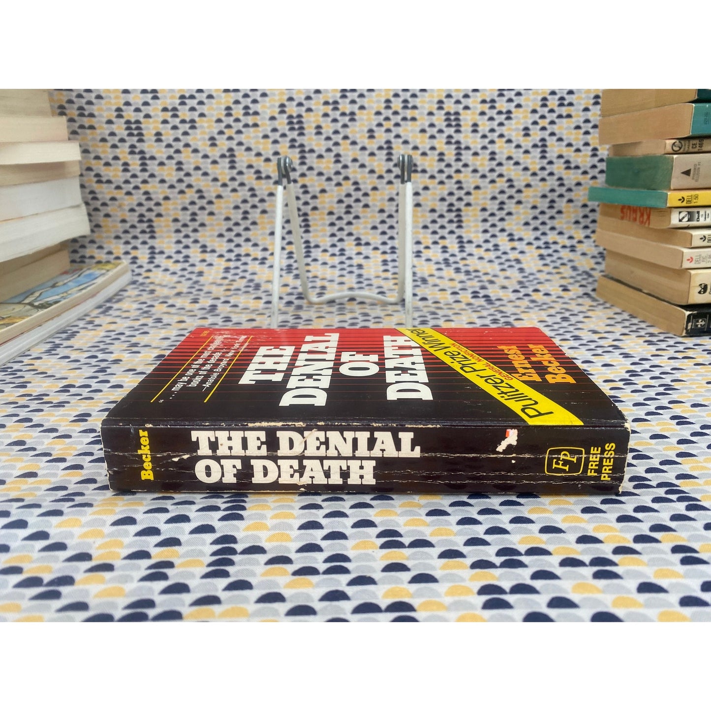 The Denial of Death - Ernest Becker - Vintage Paperback Book - Free Press Edition