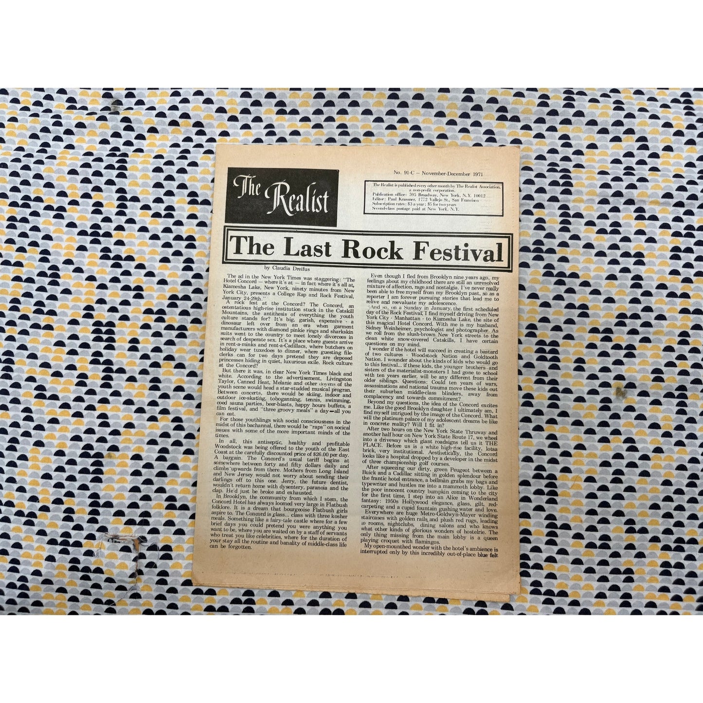 The Realist Magazine - Counterculture Newspaper - November 1971 - No. 91C