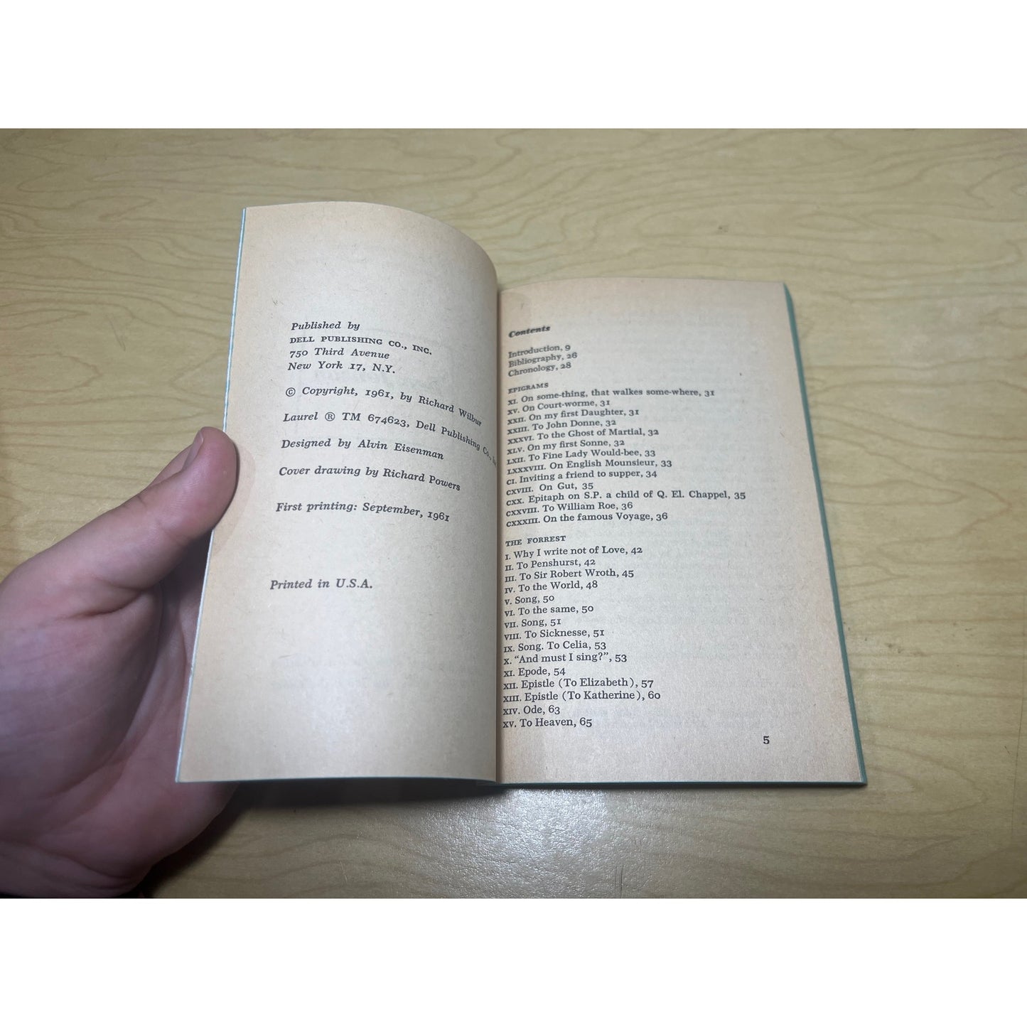 Ben Jonson - Laurel Poetry Series - Dell Books - Paperback