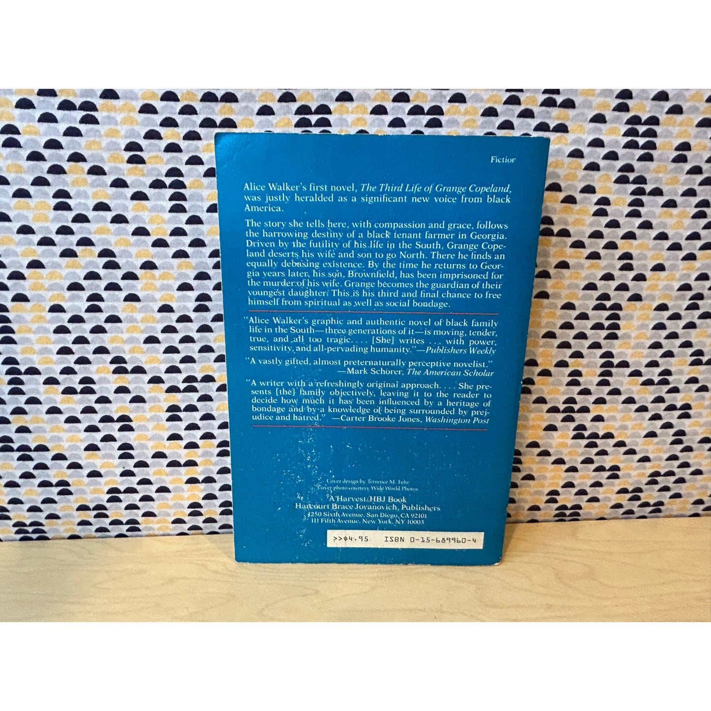 The Third Life of Grange Copeland - Alice Walker - Vintage Paperback Book - Harvest Edition