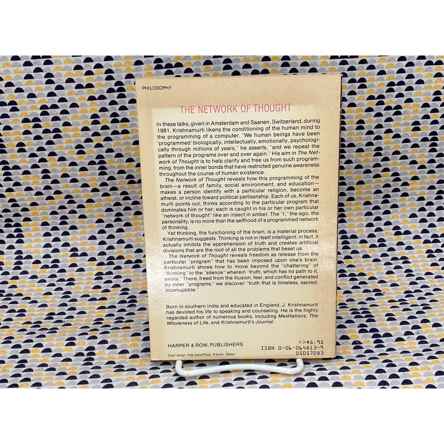 The Network Of Thought - J. Krishnamurti - Vintage Paperback Book - Harper & Row Edition