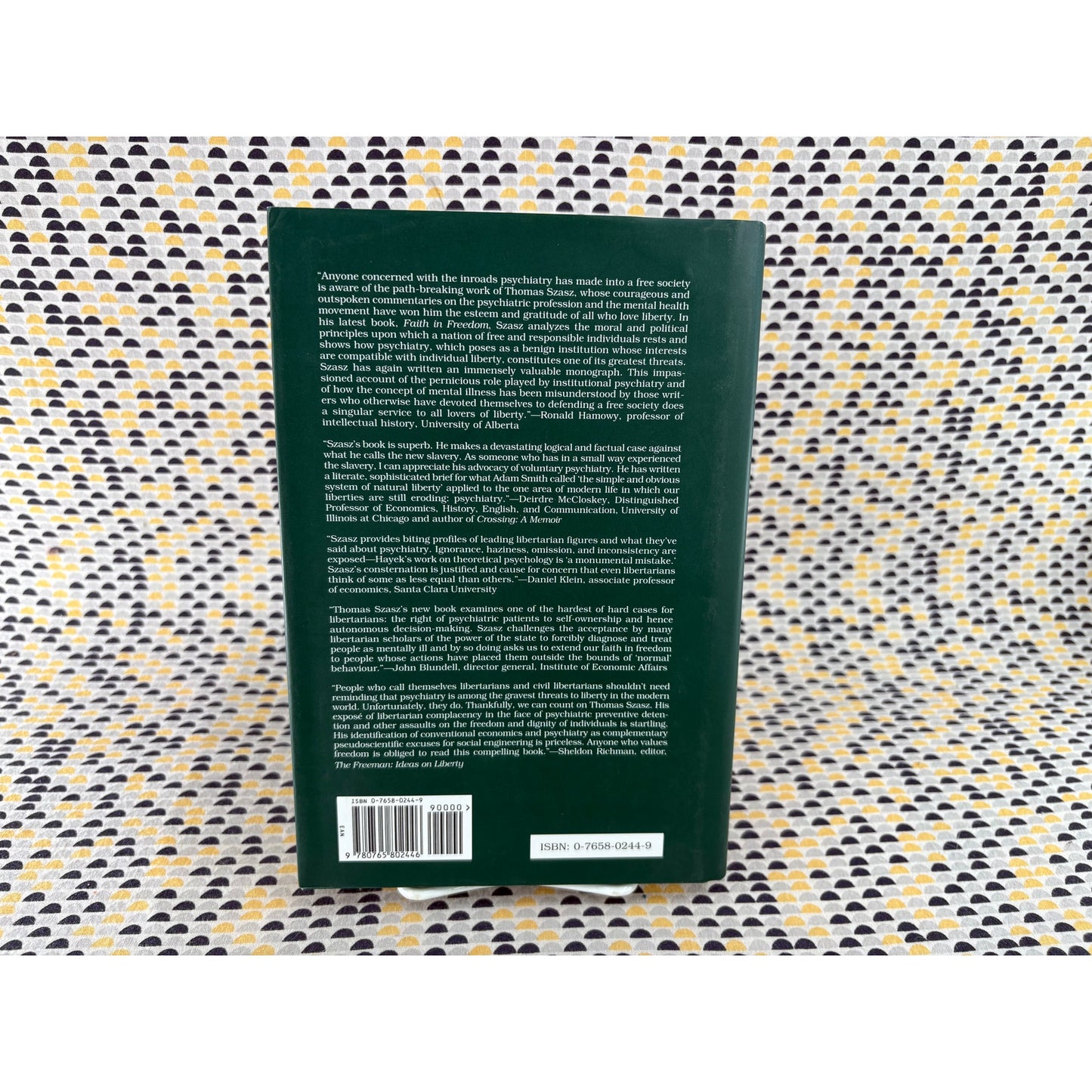 Faith In Freedom - Thomas Szasz - Libertarian -  Transaction - Hardcover