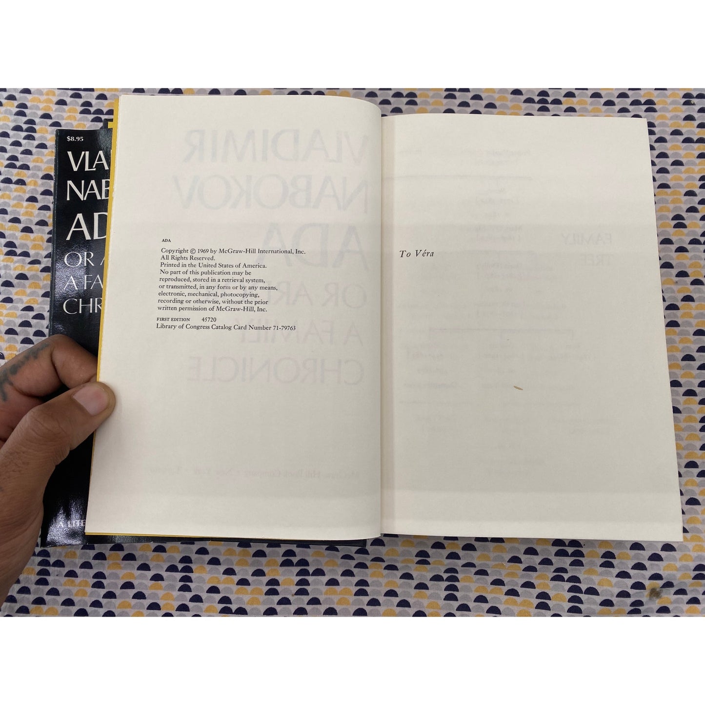 Ada - Vladimir Nabokov - McGraw - Hardcover - 1st Edition 1st Printing