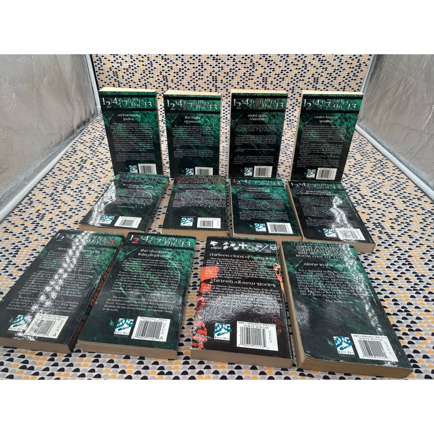 Vampire The Masquerade  - Lot Of 12 - Clan Novels -  Paperback  Books - Clad Losombra