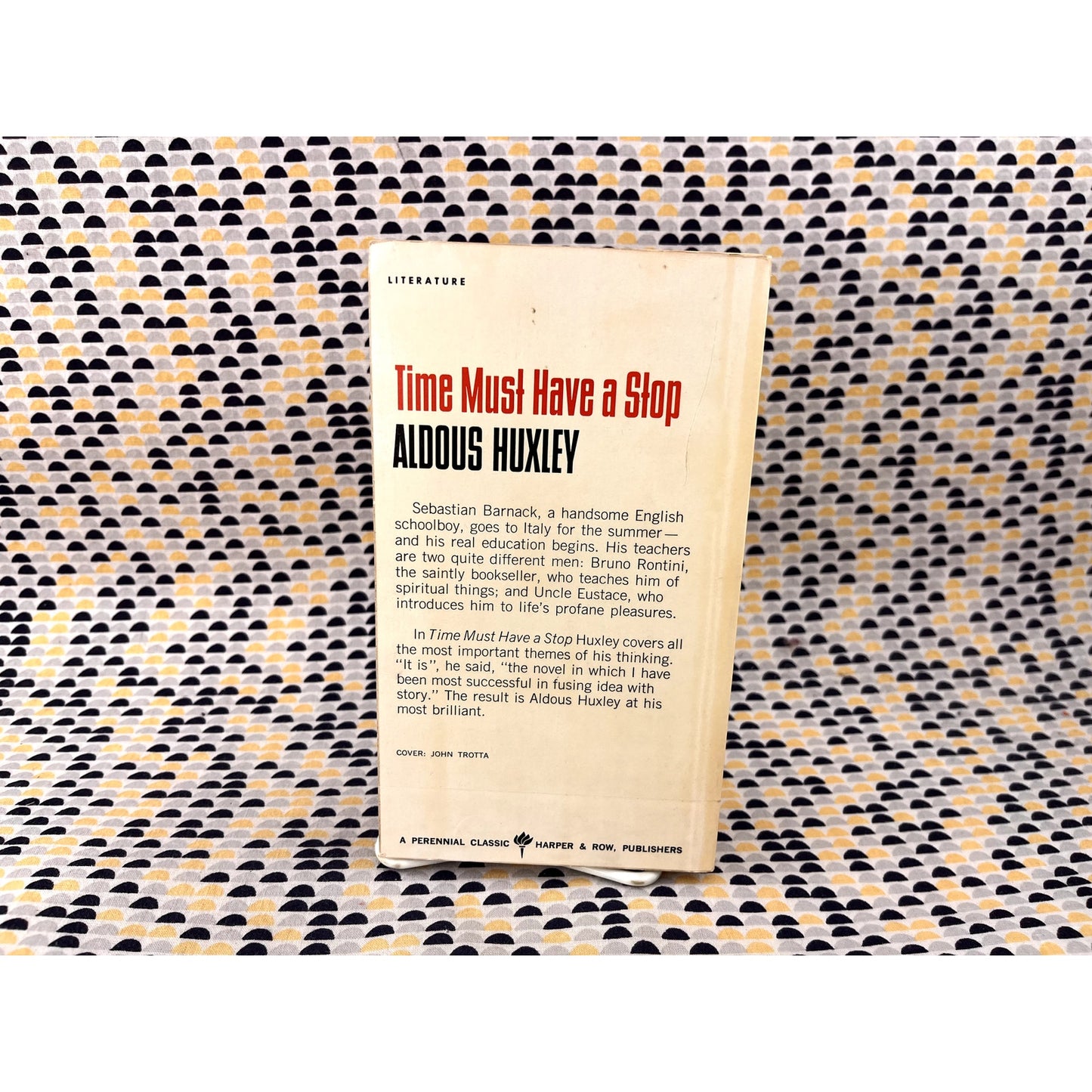 Time Must Have a Stop - Aldous Huxley - Vintage Paperback Book - Perennial Classic Edition