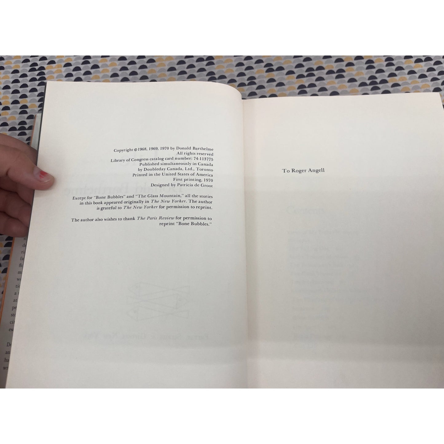 City Life - Donald Barthelme - Farrar Straus & Ciroux Books - Hardcover - 1st Edition