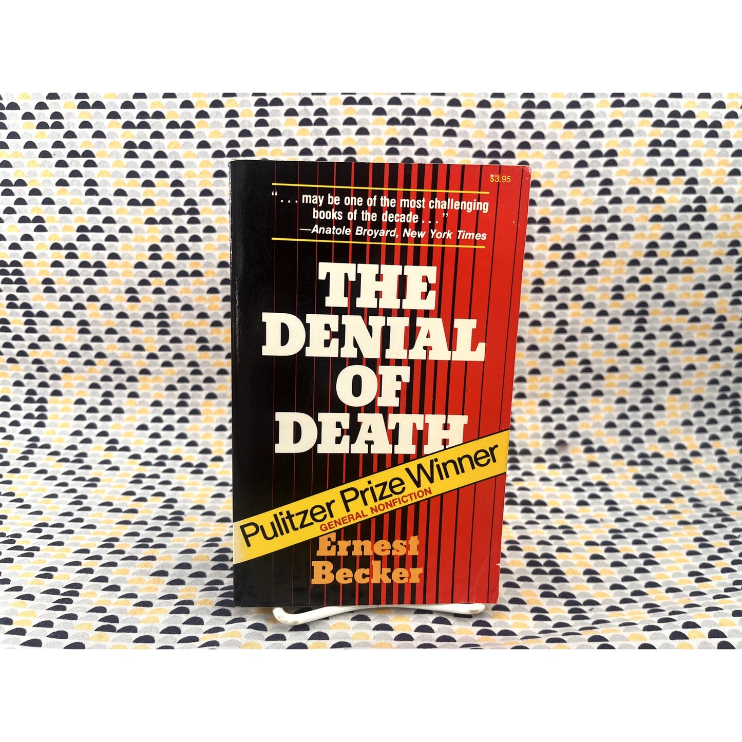The Denial of Death - Ernest Becker - Vintage Paperback Book - Free Press Edition