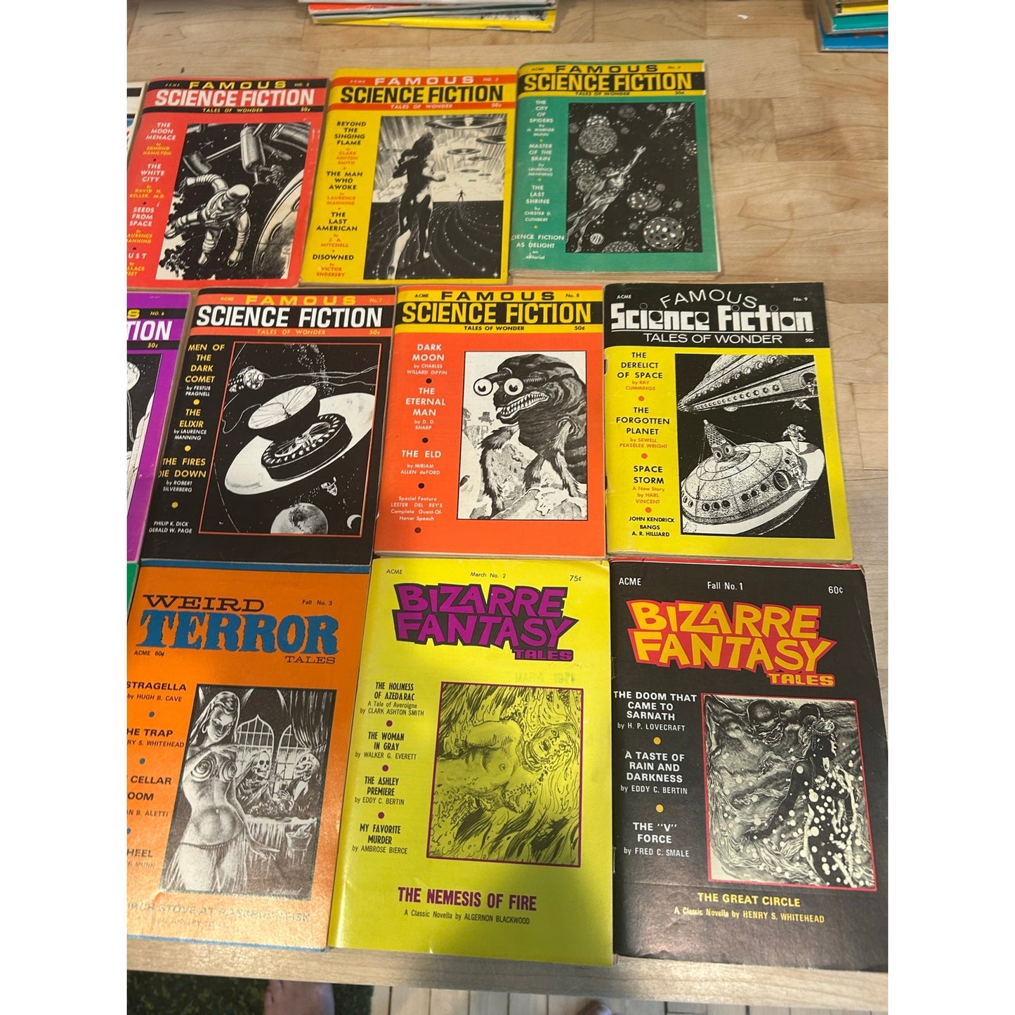 Acme Magazine of Horror - Weird Terror - Famous Science Fiction - Bizarre Fantasy - Complete Sets